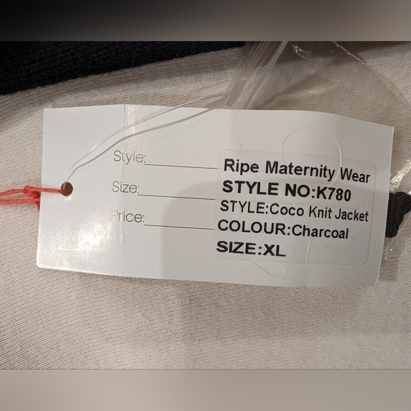 Ripe maternity coco knit jacket in charcoal gray. Size XL, new with tags - Picture 7 of 9